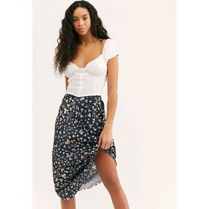 COPY - Free People Kendall Satin Midi Skirt